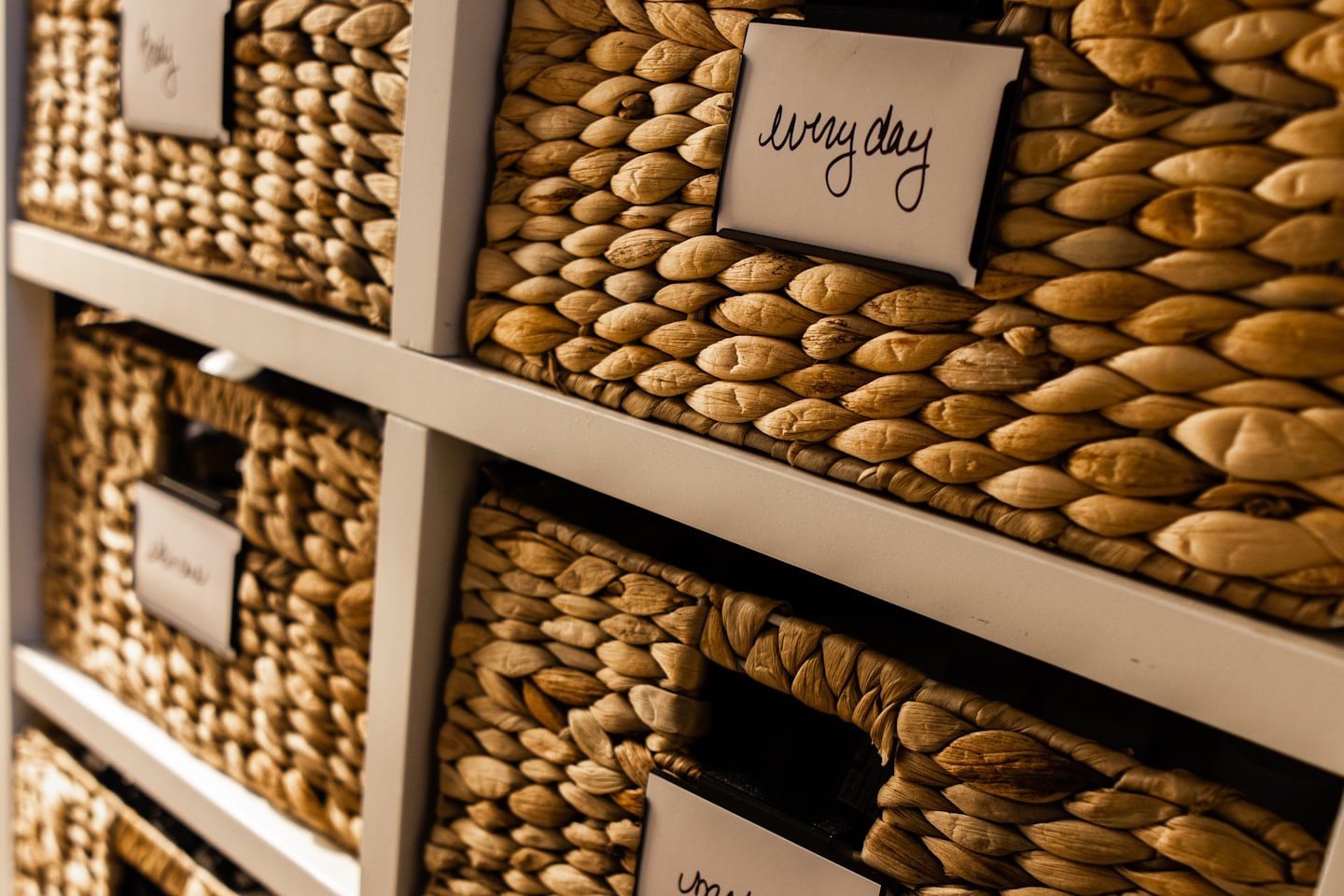 Baskets keeping a home organized